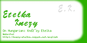 etelka knezy business card